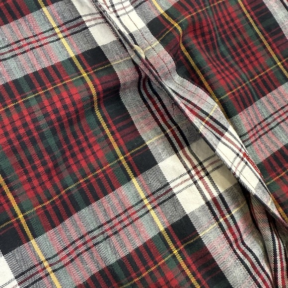 Vintage Tommy Hilfiger Men's XL Red Tartan Plaid Button Down Shirt Crest Logo - Picture 5 of 7